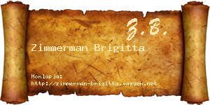 Zimmerman Brigitta névjegykártya